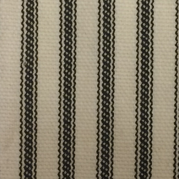 Farmhouse Ticking Stripe Fabric Black / Natural Fabric