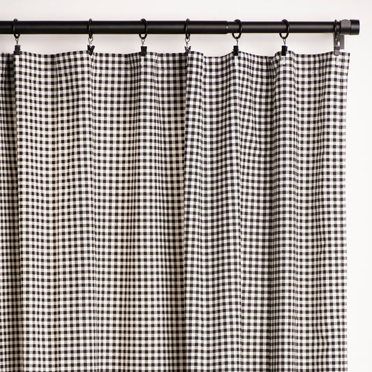 black and white  gingham fabric 