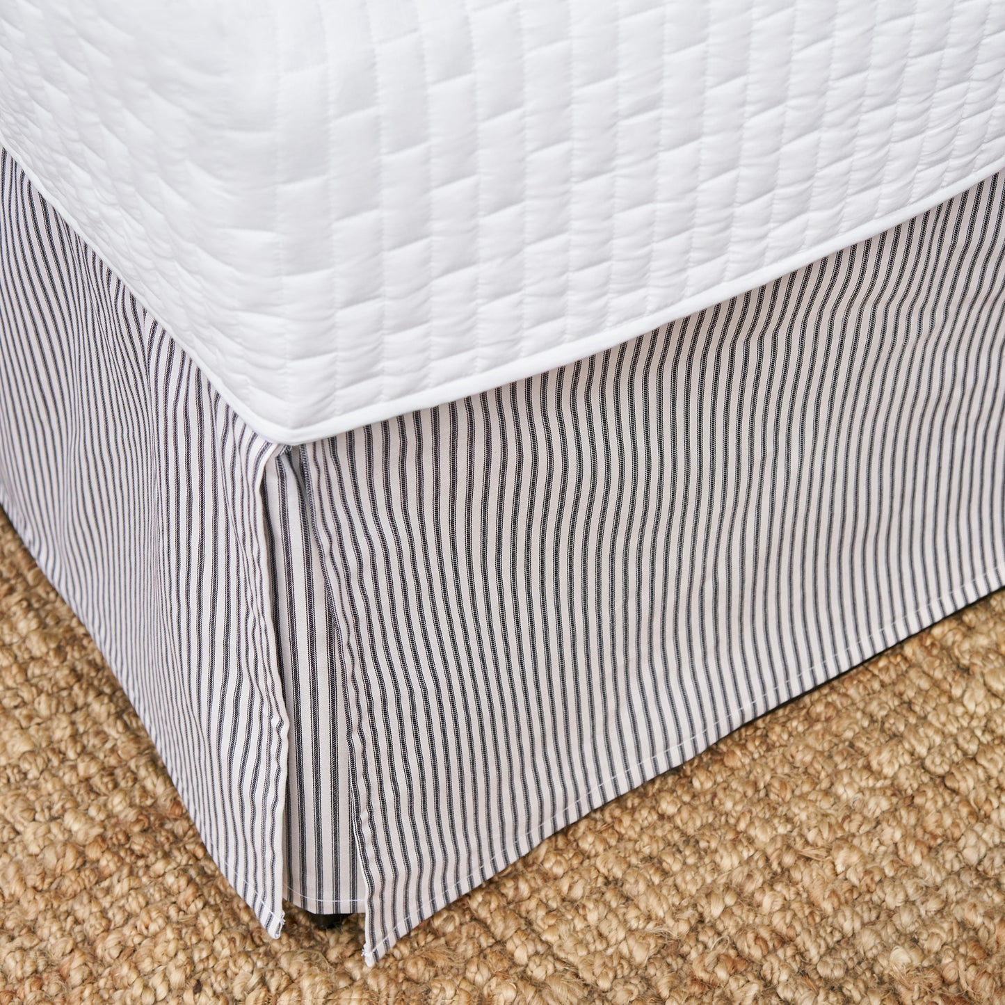 Ticking Stripe Bed skirt |  14 Colors Available | Twin, Full, Queen, King