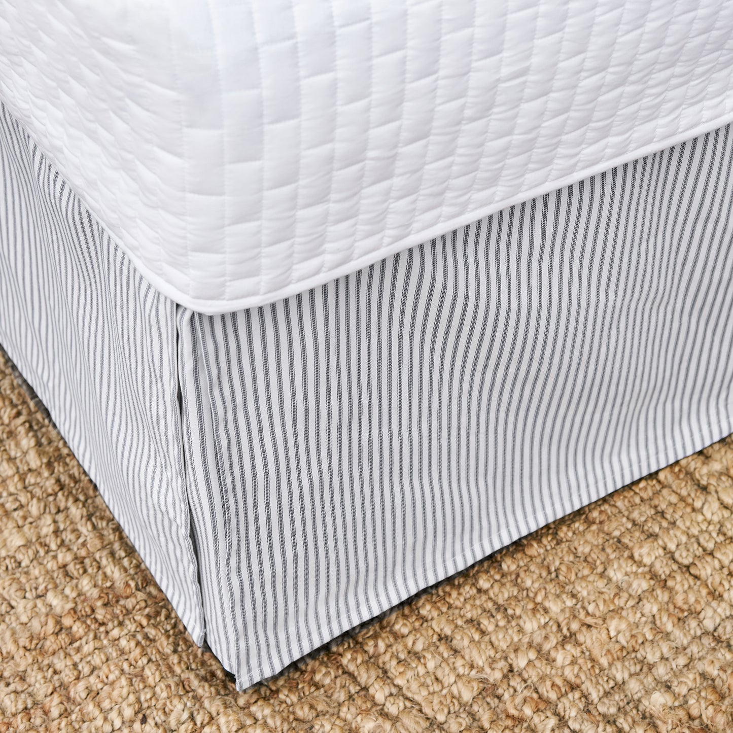 Ticking Stripe Bed skirt |  14 Colors Available | Twin, Full, Queen, King