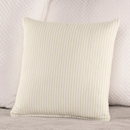 Kiwi Green and White Ticking Stripe Throw Pillow Cover 8 Sizes Made in USA