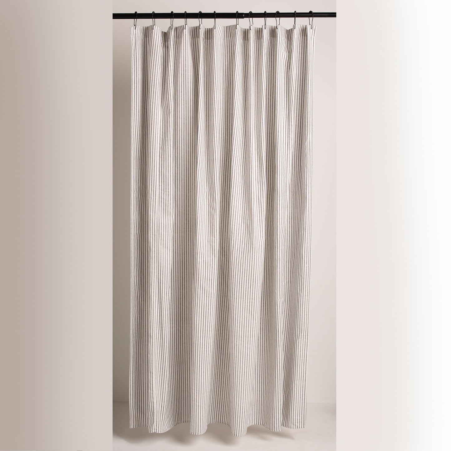 Black and White Ticking Shower Curtain 72x72 72x84 72x96 many sizes