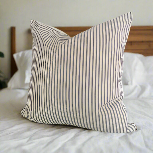 Ticking Stripe Throw Pillow Many Sizes 14 Colors | Made in USA