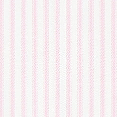 Pink and White Ticking Stripe Pillow Sham  Standard Euro or King