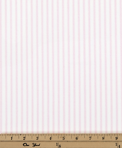 Pink Ticking Stripe Sample