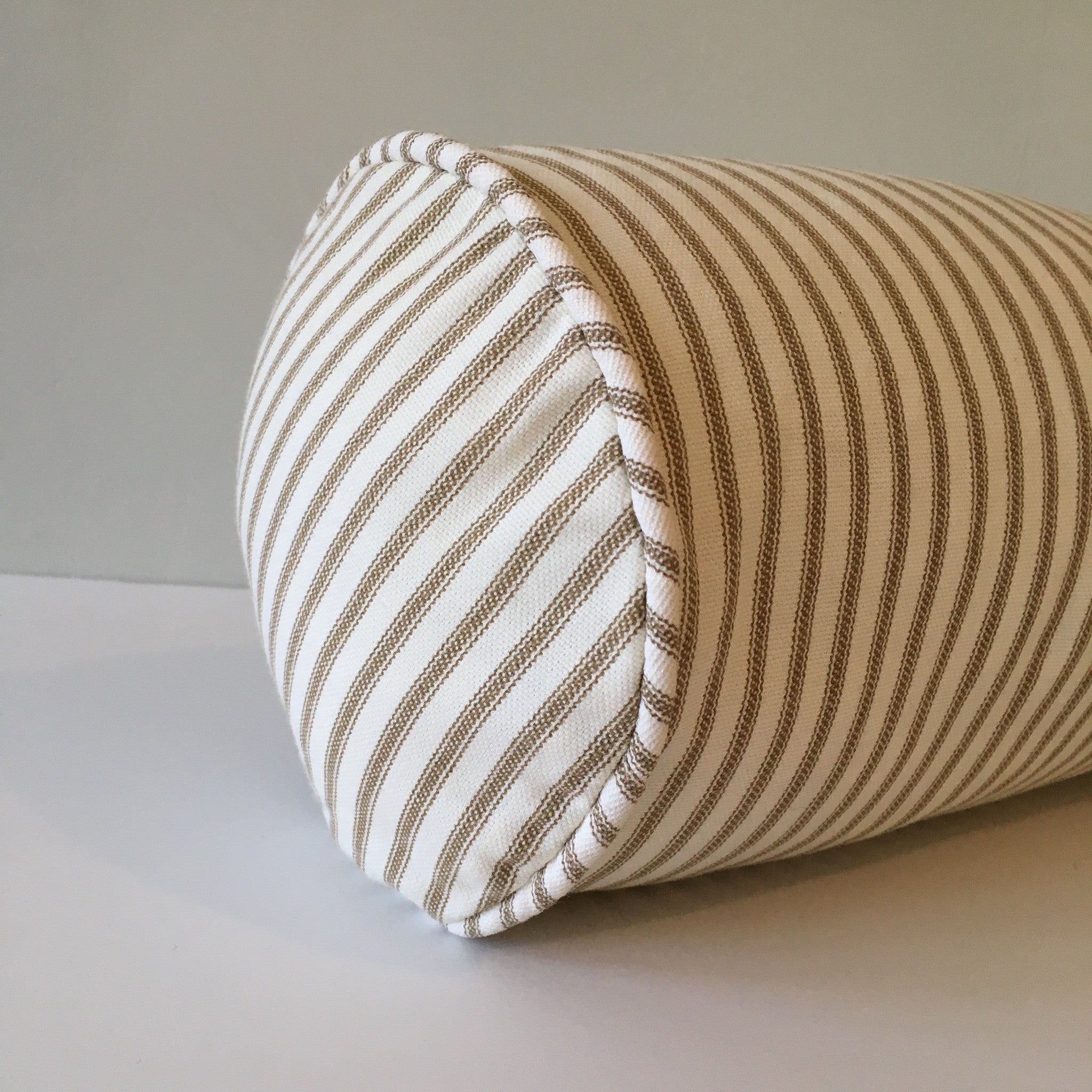 Striped bolster outlet pillow