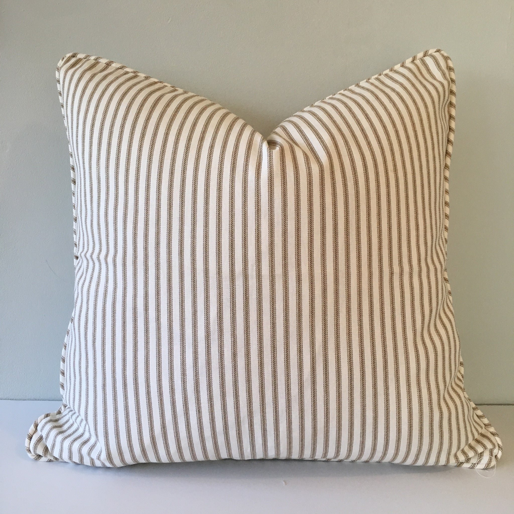 Ticking stripe throw discount pillows