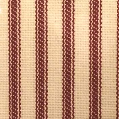 2024 Ticking Stripe Duvet Cover - Red and Ivory Ticking